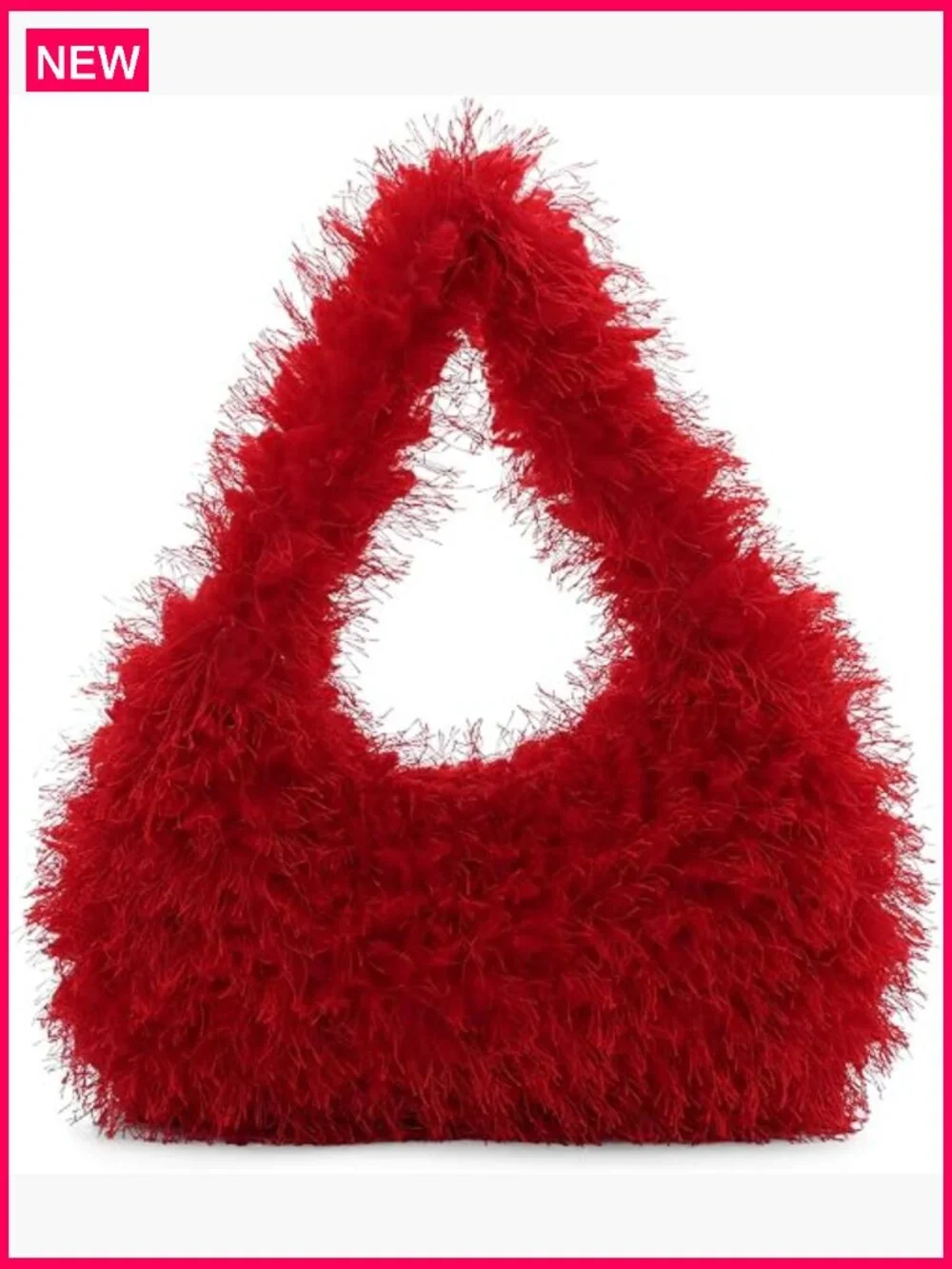 Faux Fur Fluffy Hobo Bag Tote Purse for Women Fuzzy Plush Handbag